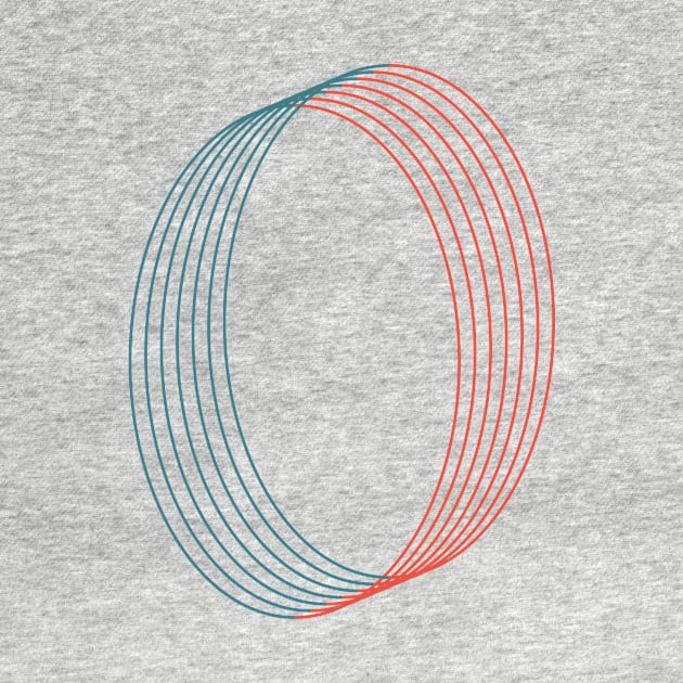 Red Blue Egg lines by Mint Tees